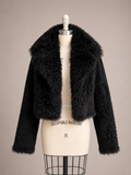 Field and Fleece Crop Jacket- Black