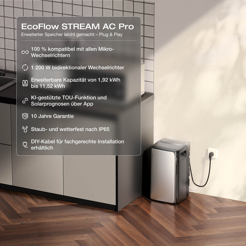 EcoFlow STREAM Ultra/Pro/Max Balkonkraftwerk mit Speicher
