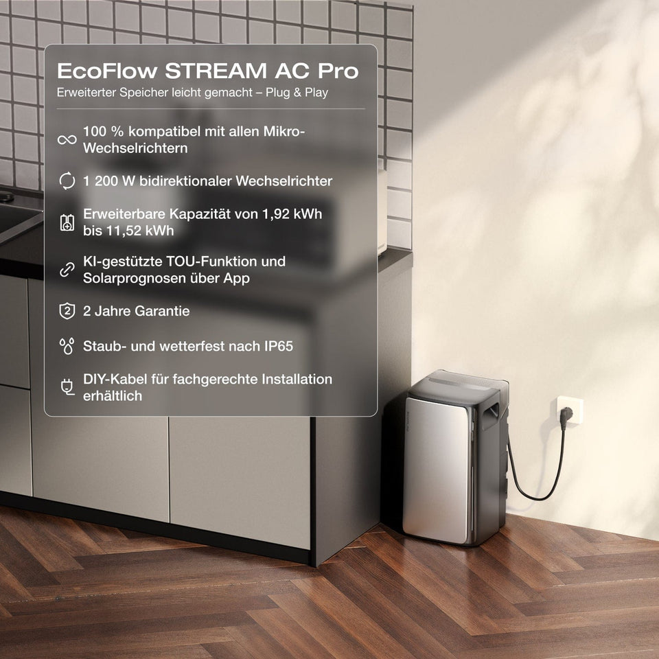 EcoFlow STREAM Pro/Max Balkonkraftwerk mit Speicher(Generalüberholt)